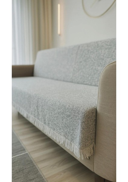 Koltuk Örtüsü Pamuklu 170X210 cm - Yıkanabilir, Şık ve Dayanıklı Kumaş - Krem / Bej Renk