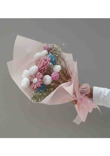 El Yapımı Mum Çiçek Buketi | Özel Gün Hediyesi fiyatları