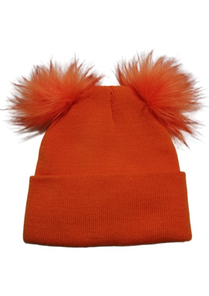 Kız Bebek Çift Ponponlu Triko Bere Standart 0-3 Yaş fiyatları