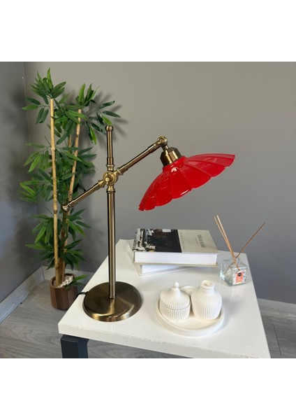 Risso Kırmızı Masa Lambası Dekoratif Abajur Çocuk Odası Başucu Lambası Okuma Lambası modelleri