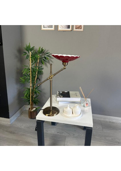 Risso Kırmızı Masa Lambası Dekoratif Abajur Çocuk Odası Başucu Lambası Okuma Lambası fırsatları