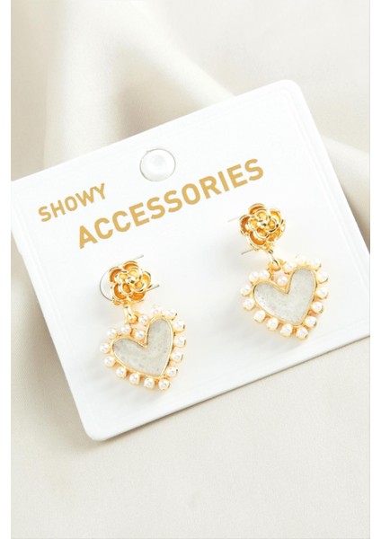 Kalp Trend Inci Küpe