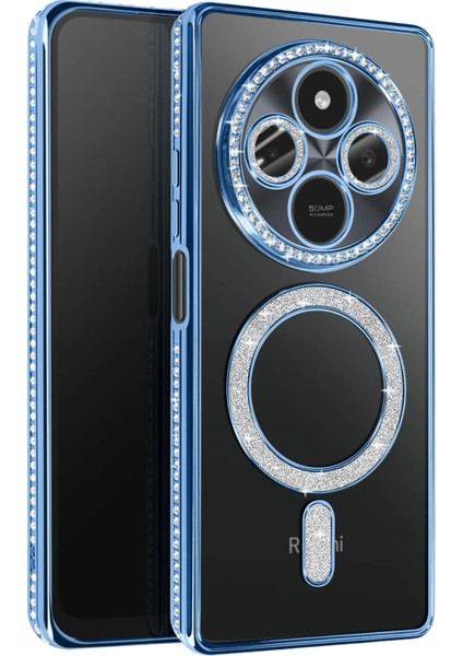 Nrzsnt Newface Xiaomi Redmi 14C Joke Simli Magneticsafe Kılıf - Mavi