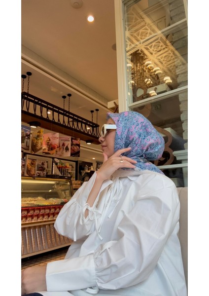 Pamuklu Biyeli Gömlek Yaka Tunik Beyaz fiyatları