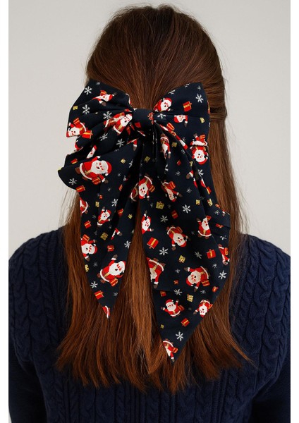 Yılbaşı Temalı Fiyonk Saten Toka