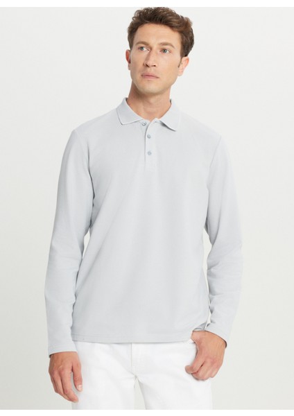 Polo Yaka Gri Erkek Sweatshırt ACE052261086_GRI modelleri