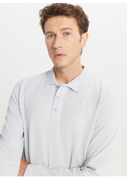 Polo Yaka Gri Erkek Sweatshırt ACE052261086_GRI fırsatları