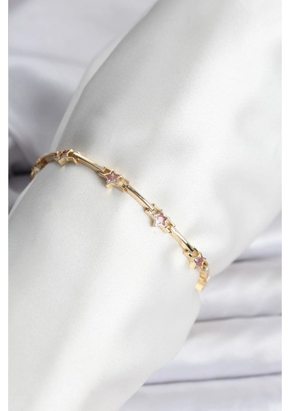 Yıldız Model Gold Renk Pirinç Bileklik