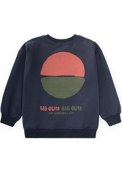 Bıg Olıta Baskılı Sweatshirt 2-10 Yaş Lacivert fiyatları