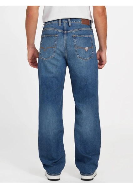 Jett Erkek Mavi Loose Fit Jean M5BA0PD4K30-FLXI fırsatları