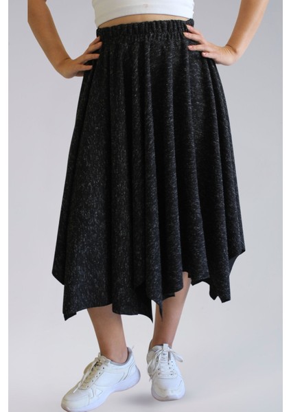 Mevsimlik Bohem Etek- Mevsimlik Ecrin Kumaş Asimetrik Yıldız Model Kadın Etek fırsatları