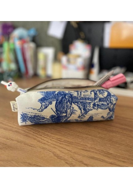 Vintage Desenli Astarlı Tek Bölmeli Kalemlik -El Yapımı modelleri