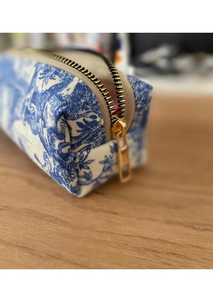 Vintage Desenli Astarlı Tek Bölmeli Kalemlik -El Yapımı indirimleri