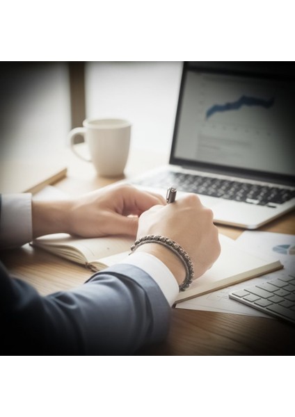 Hematit Doğaltaş ve Çelik Halat Örme Bileklik 9592B2DH2 fiyatları