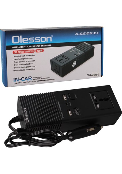 1665 Dc 12-24V 200W Oto Araç Power Inverter indirimleri