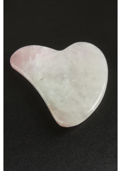 Pembe Kuvars Doğaltaş Kalp Yüz Masaj Aleti