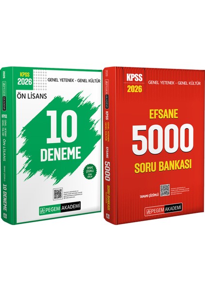 2026 Kpss Efsane 5000 Tamamı Çözümlü Soru Bankası - 2026 Kpss Ön Lisans Çözümlü 10 Deneme