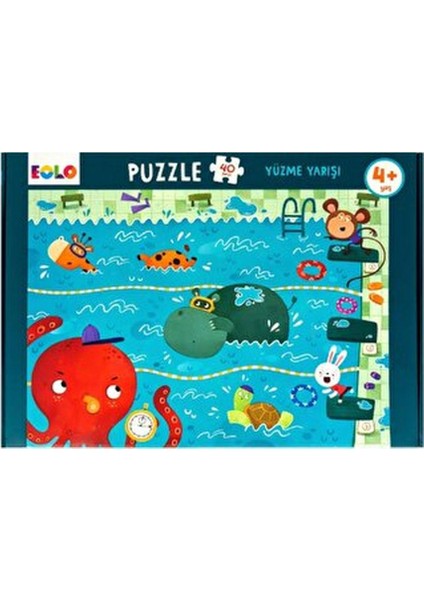 Yer Puzzle-40 Parça Puzzle - Yüzme Yarışı