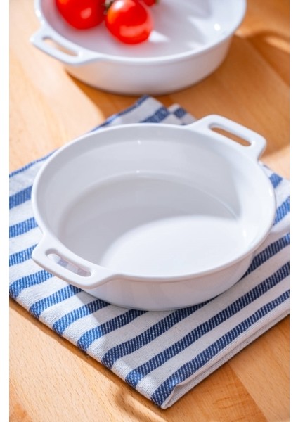 Porselen Kulplu Yuvarlak Kase-14,5 cm