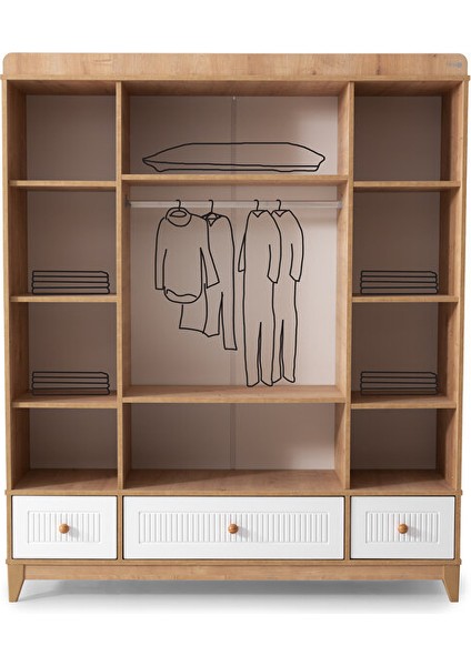 Mosso 4 Kapılı Dolap, Bebek ve Genç Odası Dolap modelleri