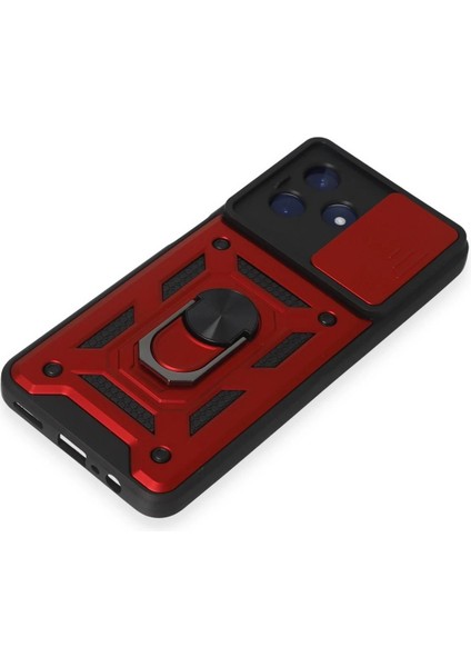 Realme C53 Kılıf Pars Lens Yüzüklü Silikon - Kırmızı - MRS8008-6737 fırsatları