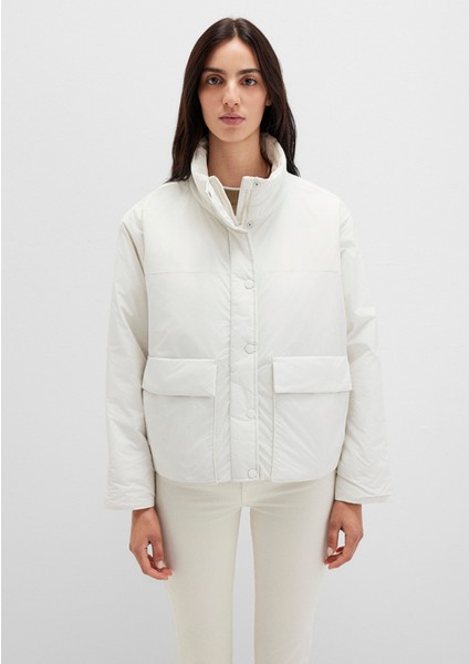 Su Itici Dik Yaka Ekru Ceket 1110618-71609 fırsatları