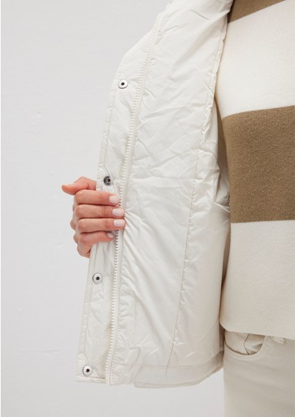 Su Itici Dik Yaka Ekru Ceket 1110618-71609