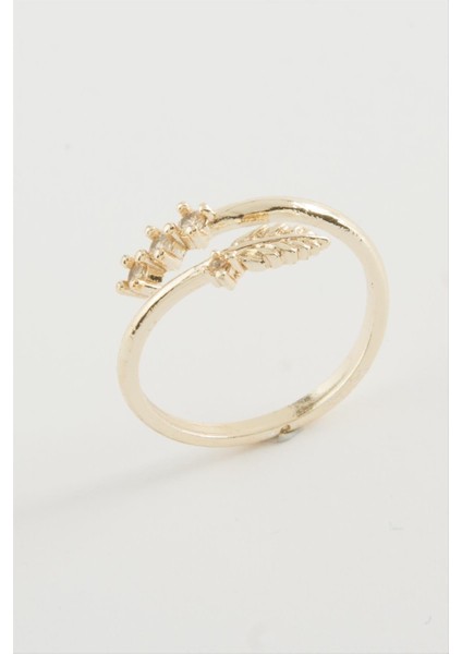 Yaprak Zirkon Taşlı Yüzük