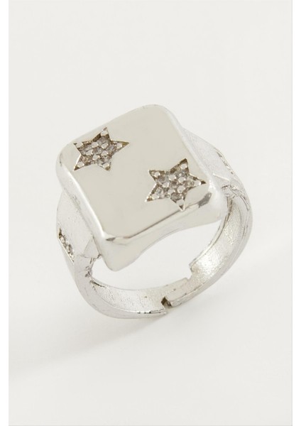 Yıldız Zirkon Taşlı Yüzük