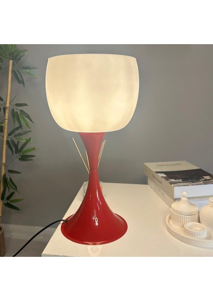 Pino Beyaz Cam Masa Lambası Dekoratif Abajur Çocuk Odası Başucu Lambası Okuma Lambası fırsatları