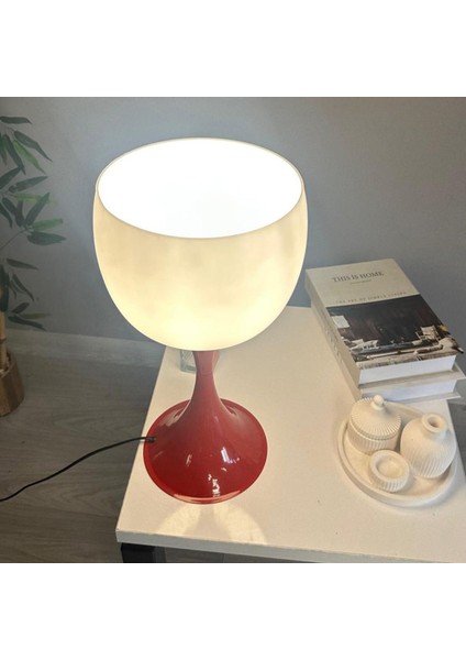Pino Beyaz Cam Masa Lambası Dekoratif Abajur Çocuk Odası Başucu Lambası Okuma Lambası indirimleri