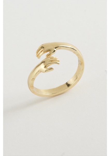 El Figürlü Metal Yüzük