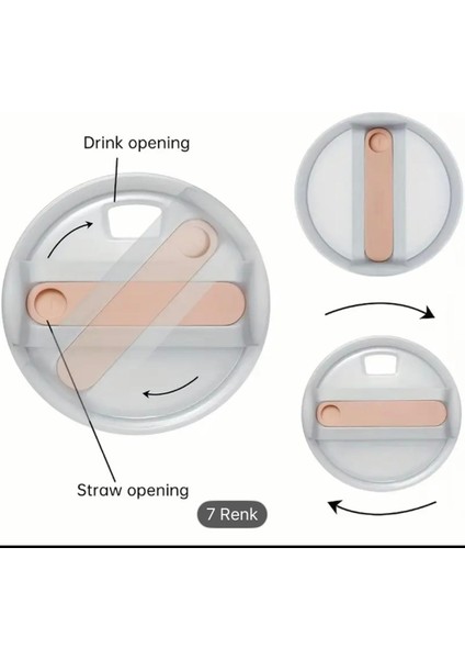 Quencher 40 Oz 1.18 Lt Termos Uyumlu Mor Şeffaf Yedek Kapak indirimleri