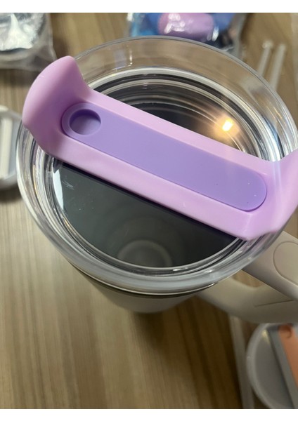 Quencher 40 Oz 1.18 Lt Termos Uyumlu Mor Şeffaf Yedek Kapak