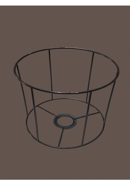 Silindir Abajur, Aplik Teli , Iskeleti (Kısa Boy) Siyah Statik Boyalı E27 (20X15 Cm) fiyatları