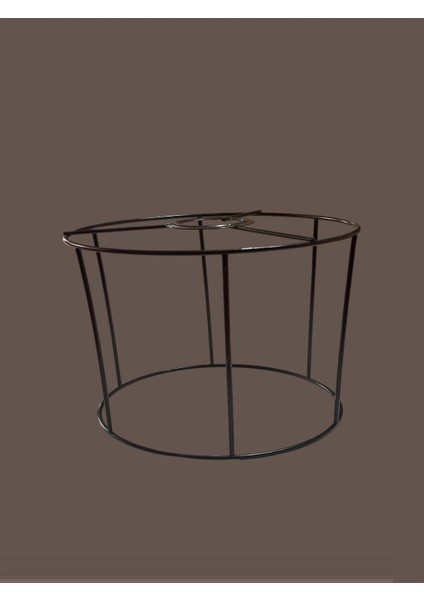 Silindir Abajur, Aplik Teli , Iskeleti (Kısa Boy) Siyah Statik Boyalı E27 (20X15 Cm) fırsatları