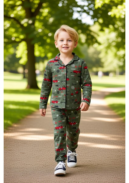 Erkek Çocuk Pijama Takımı Konforlu Uyku Için Baskılı ve Yumuşak Kumaş Kaliteli Şık Rahat modelleri