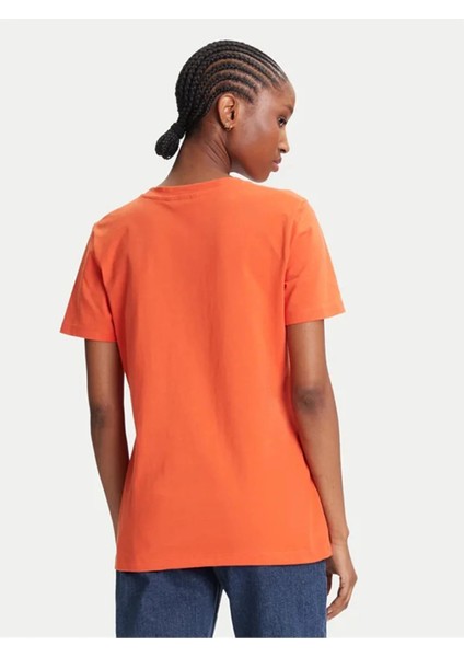 Scrıpt Reg C-Nk Ss T-Shırt Kadın Turuncu T-Shirt - WW0WW45746 modelleri