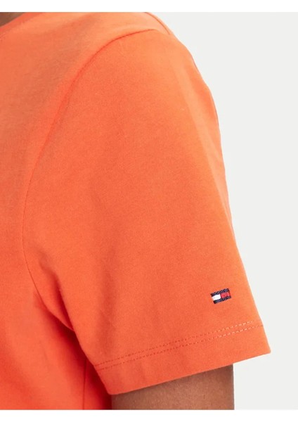 Scrıpt Reg C-Nk Ss T-Shırt Kadın Turuncu T-Shirt - WW0WW45746 fırsatları