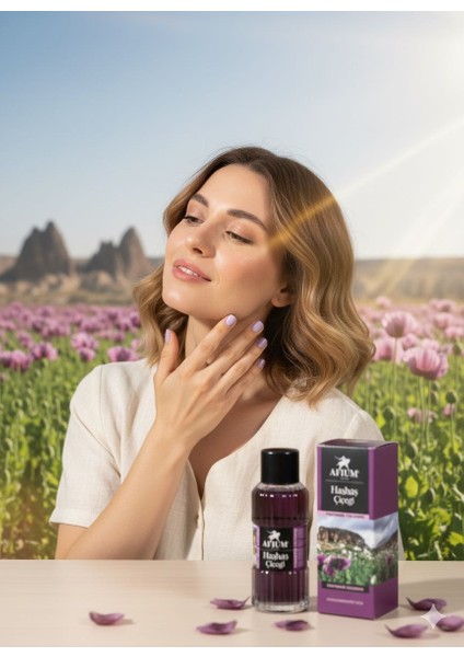 Haşhaş Çiçeği Parfümlü Kolonya (220 ml Cam Şişe)