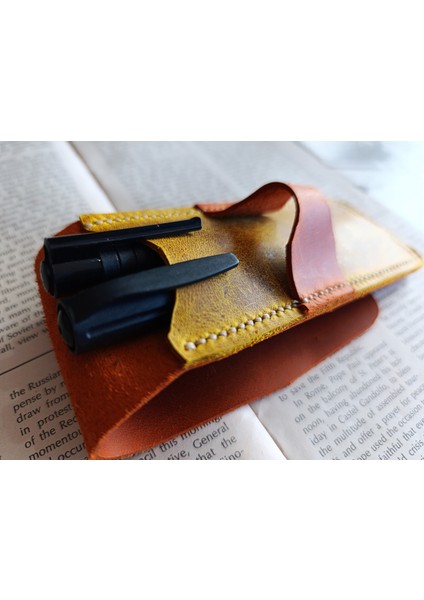 Crazy Gerçek Deri Özel Kalemleriniz Için Kalemlik ( 2*3 Kalem Için ) 27 cm \ 6 cm NLU17 modelleri