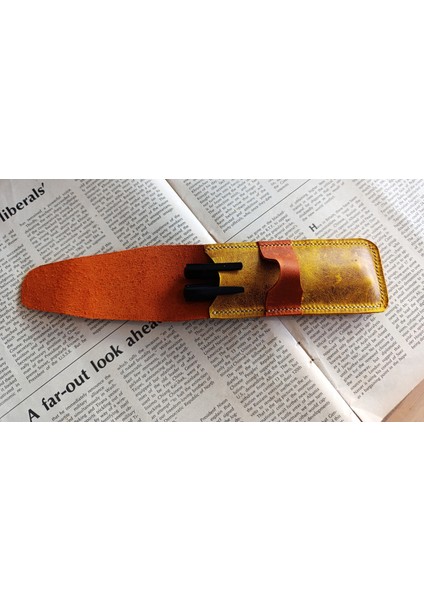 Crazy Gerçek Deri Özel Kalemleriniz Için Kalemlik ( 2*3 Kalem Için ) 27 cm \ 6 cm NLU17 indirimleri