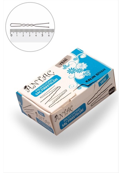 Siyah Topuzlu Kalın Firkete 150 Adet