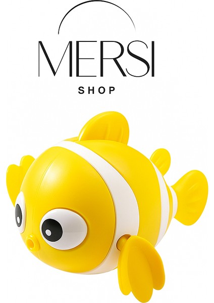 Kurmalı Yüzen Balık Banyo Oyuncağı | Su Içinde Hareket Eden Bebek ve Çocuk Banyo Oyuncağı