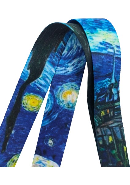 Yıldızlı Geceler Geniş Kart Askısı Yaka Kartı Boyun Askı Ipi Telefon Askısı Yatay Dikey Kart Koruyucu fiyatları