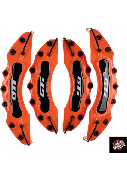 Turuncu Gtı (Beyaz) 4'lü Kaliper Seti Yapıştırma Logolu