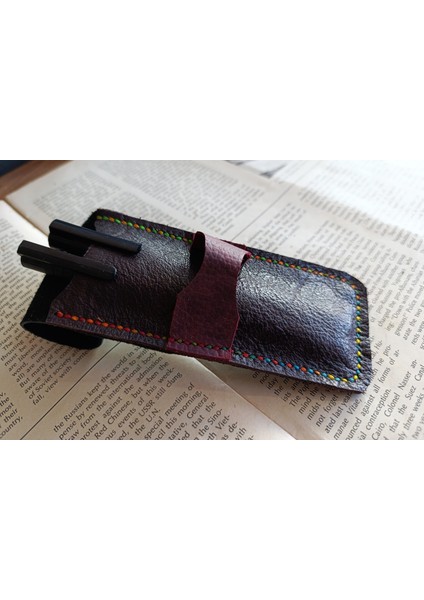 Crazy Gerçek Deri Özel Kalemleriniz Için Kalemlik ( 2*3 Kalem Için ) 27 cm \ 6 cm NLU14 modelleri