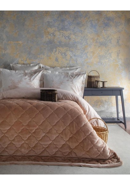 My Touch Mila Terracota Çift Kişilik Kadife Nevresim Takımı/complete Set