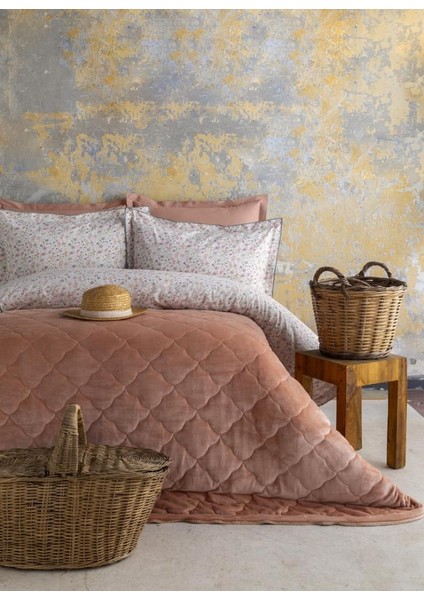 My Touch Mıracle Blush Çift Kişilik Kadife Nevresim Takımı/complete Set