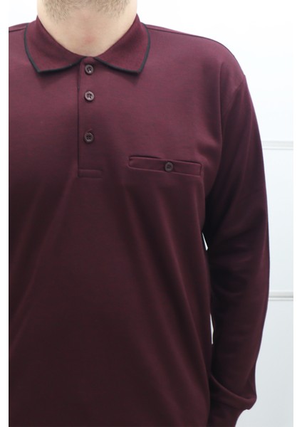 Fistan Store Erkek Çizgili Klasik Kesim Rahat Kalıp Polo Yaka Tek Cepli Kışlık Kazak fiyatları